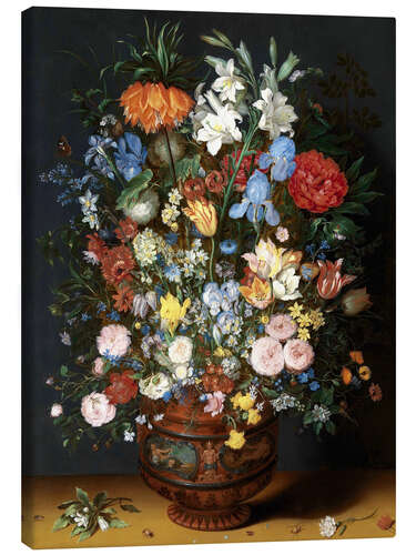 Leinwandbild Vase mit Blumen