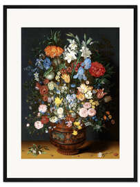 Gerahmter Kunstdruck Vase mit Blumen