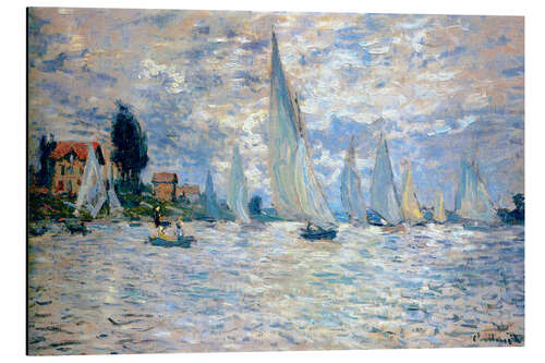 Aluminium print The Boats Regatta at Argenteuil