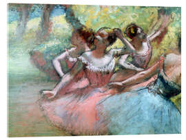 Obraz na szkle akrylowym Four ballerinas on the stage