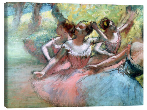 Quadro em tela Four ballerinas on the stage