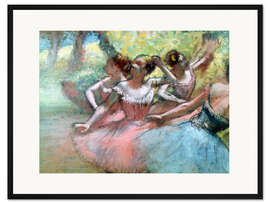 Gerahmter Kunstdruck Vier Tänzerinnen auf der Bühne