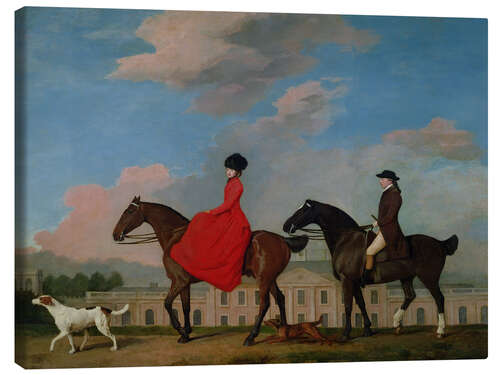 Canvas print John and Sophia Musters riding at Colwick Hall