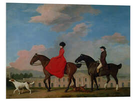 Foam board print John and Sophia Musters riding at Colwick Hall