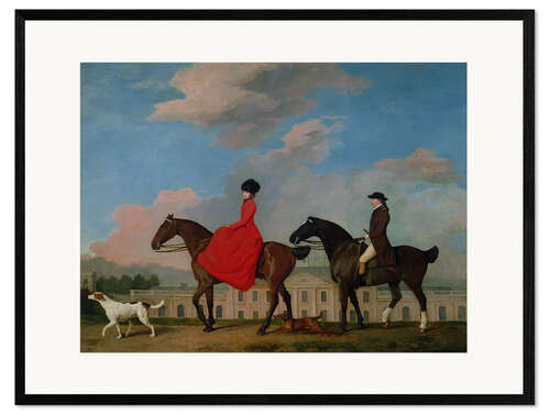 Framed art print John and Sophia Musters riding at Colwick Hall