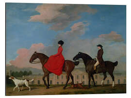 Magnettafel John und Sophia Musters reitend auf Colwick Hall