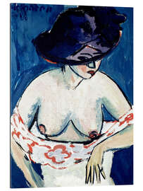 Gallery print Half-naked woman with a hat