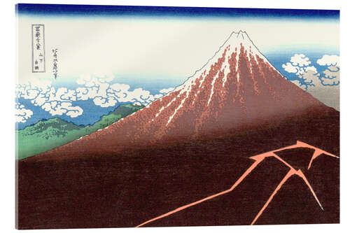 Acrylic print Fuji above the Lightning