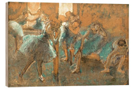 Wood print Dancers in rehearsal hall