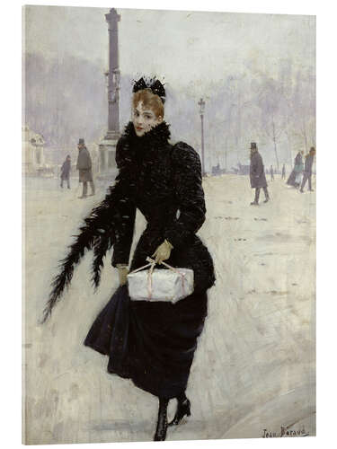 Akryylilasitaulu Parisian woman in the Place de la Concorde