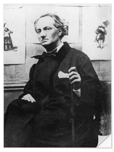 Selvklebende plakat Charles Baudelaire