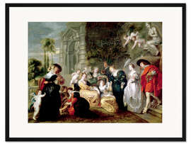 Gerahmter Kunstdruck Garten der Liebe