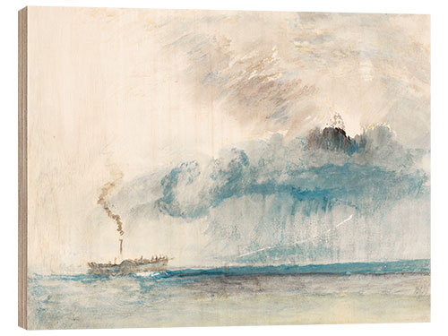 Wood print Steamboat in a Storm