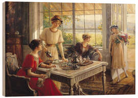 Wood print Women Taking Tea