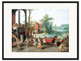 Framed art print A Satire of the Folly of Tulip Mania