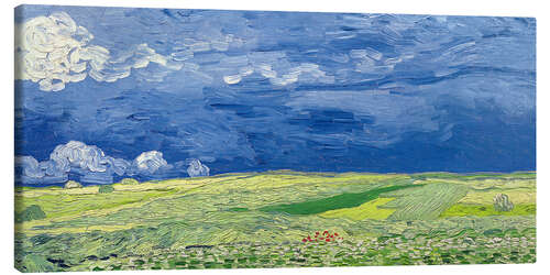 Canvas print Wheatfields under Thunderclouds