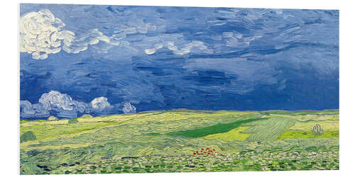 Foam board print Wheatfields under Thunderclouds