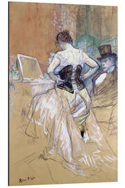 Magnettafel Frau macht sich zurecht