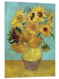 Print på skumplade Solsikker - Vincent van Gogh