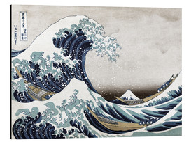 Print på aluminium  Den store bølge ud for Kanagawa - Katsushika Hokusai