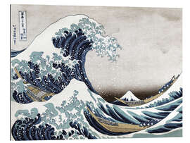 Quadro em plexi-alumínio  A Grande Onda de Kanagawa - Katsushika Hokusai