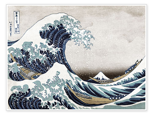Plakat Den store bølgen ved Kanagawa