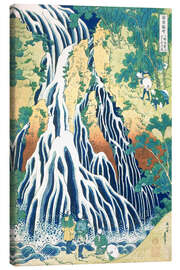 Canvastavla  Kirifuri Waterfall at Kurokami Mountain in Shimotsuke - Katsushika Hokusai