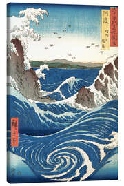 Tableau sur toile  Le tourbillon de Naruto, île d'Awaji - Utagawa Hiroshige