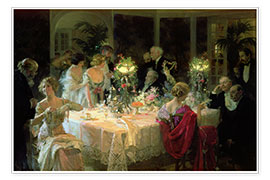 Wandbild  Das Ende des Abendessens - Jules Alexandre Gruen