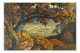 Wandbild  Dichter Wald von Kent - Samuel Palmer