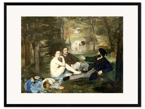 Ingelijste kunstdruk Lunch op het gras