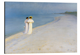 Stampa su alluminio  Serata estiva sulla spiaggia meridionale di Skagen - Peder Severin Krøyer