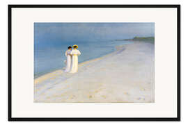 Gerahmter Kunstdruck Sommerabend am Skagener Südstrand