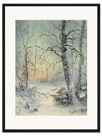 Gerahmter Kunstdruck Winterliches Frühstück