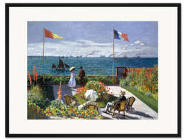 Gerahmter Kunstdruck Die Terrasse von Saint-Adresse - Claude Monet