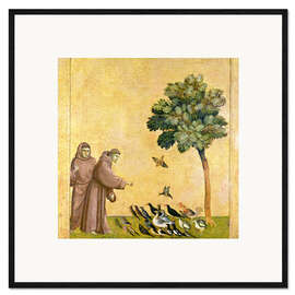 Gerahmter Kunstdruck Der Heilige Franziskus von Assisi predigt den Vögeln