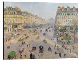 Tableau en aluminium Avenue de l'Opéra, soleil, matinée d'hiver