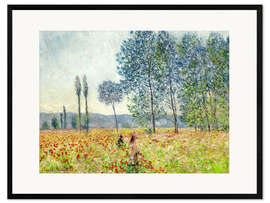 Plakat artystyczny premium w ramie Sous les Peupliers - Claude Monet