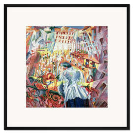 Gerahmter Kunstdruck Die Straße dringt in das Haus