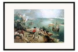 Gerahmter Kunstdruck Landschaft mit dem Sturz des Ikarus