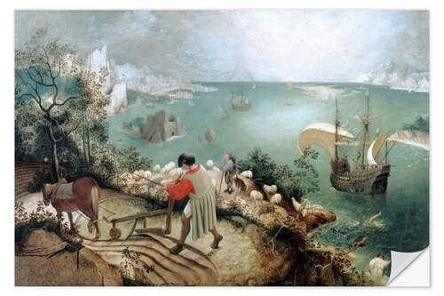 Wall sticker Landscape with the fall of Icarus