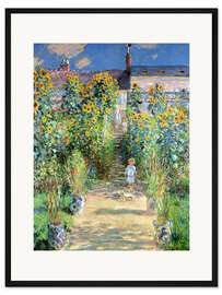 Gerahmter Kunstdruck Garten in Vétheuil
