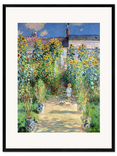 Innrammet kunsttrykk The Artist's Garden at Vétheuil
