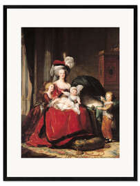 Impressão artística com moldura Marie Antoinette and Her Children