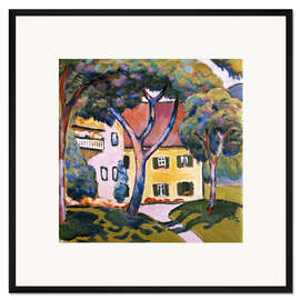 Gerahmter Kunstdruck Haus in einer Landschaft