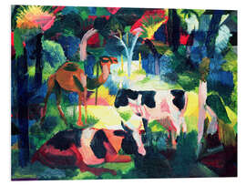 Foam board print Landscape with Cows and a Camel