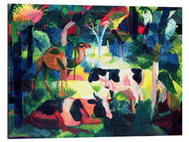 Magnettafel Landschaft mit Kühen und einem Kamel