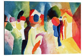 Magnettafel Frau mit gelber Jacke