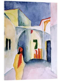 Akrylglastavla  Alley in Tunis - August Macke