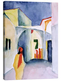 Canvastavla  Alley in Tunis - August Macke